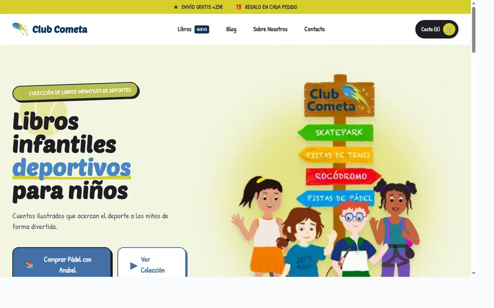 Sitio web de Club Cometa creado por Pagina Pro